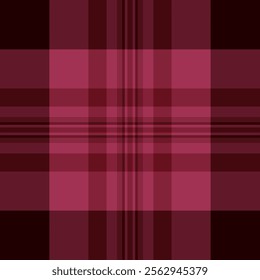 Equal background seamless texture, illustration pattern check textile. Graph plaid fabric vector tartan in red and dark colors palette.