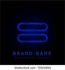 Equal blue chromium metallic logo