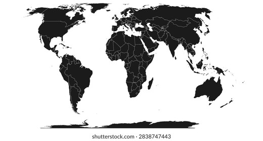 Equal Earth Projection World Map - Accurate Equal-Area Cartography