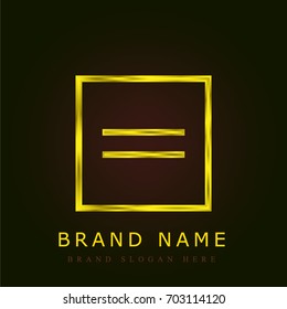 Equal golden metallic logo