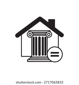 equal housing opportunity icon, Real estate icon vector
