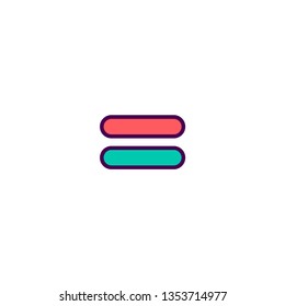 Equal icon design. Essential icon vector illustration