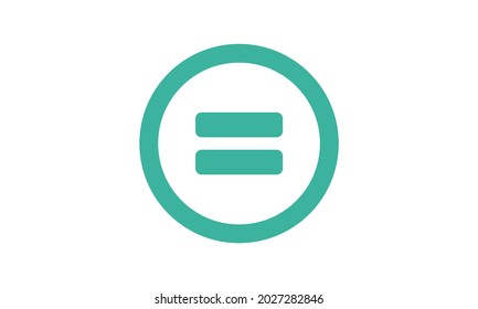 Equal Icon, Flat Illustration Of Equal, Equal Sign Symbol – Vector