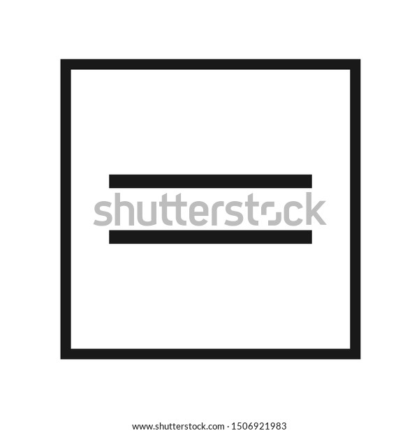 Equal Icon, Flat Illustration Of Equal, Equal Sign\
Symbol – Vector