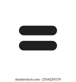 Equal icon Flat line illustration