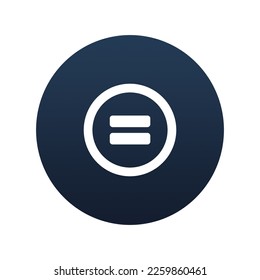 Equal icon, Flat vector illustration for web and mobile interface, EPS 10