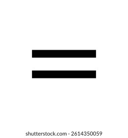 Equal icon, symbolizing fairness, balance, and equality in all aspects of life and society.