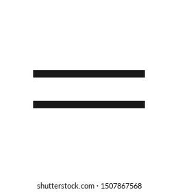 Equal Icon Vector. Flat Equal Symbol, Illustration – Vector