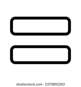 Equal Icon Vector Symbol Design Illustration