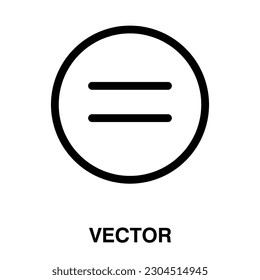 equal icon,vector illustration. equal icon illustration isolated on White background.eps