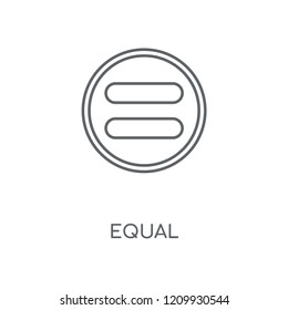 Equal linear icon. Equal concept stroke symbol design. Thin graphic elements vector illustration, outline pattern on a white background, eps 10.