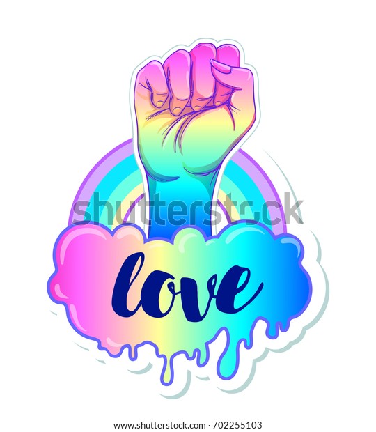 Equal Love Inspirational Gay Pride Poster Stock Vector Royalty Free