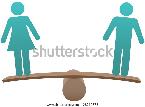 Equal Man Woman Sex Equality Gender Stock Vector Royalty Free 128712878