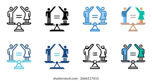 Equal Opportunities icon set multiple style collection 
