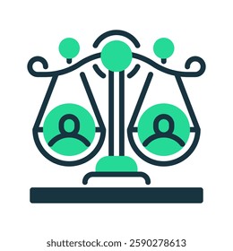 Equal Opportunities line icon. Universal creative premium symbol. Vector sign icon logo template. Vector illustration