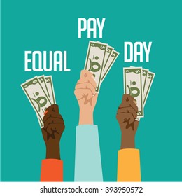 Equal Pay Day Design. EPS 10 Vector.