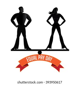 Equal Pay Day Design. EPS 10 Vector.