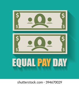 Equal pay day design. EPS 10 vector.