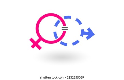 Equal Pay Day. Equal right greeting template for banner, card, poster, background.
