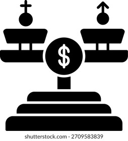 Diseño de icono de estilo de glifo de igualdad de pago