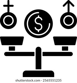 Equal Pay Solid Style Icon