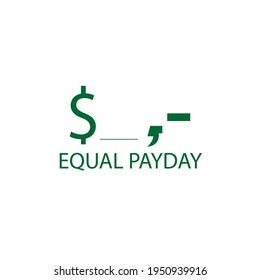 equal payday design concept. illustration vector