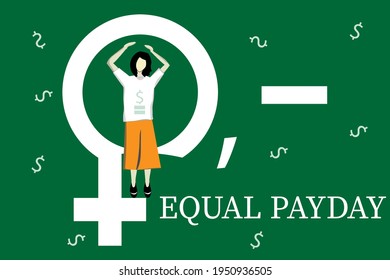 equal payday web banner. illustration vector