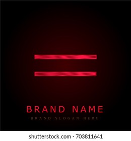 Equal red chromium metallic logo