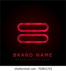 Equal red chromium metallic logo
