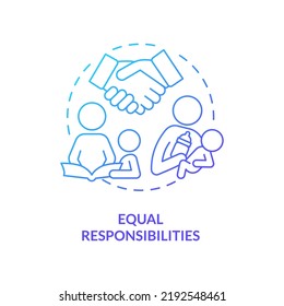 Equal Responsibilities Blue Gradient Concept Icon Stock Vector (Royalty ...