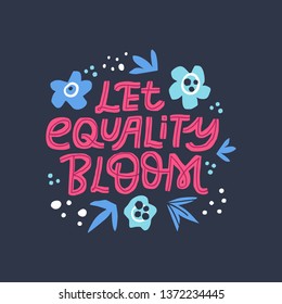 Equal Rights Hand Drawn Message Illustration Stock Vector (Royalty Free ...