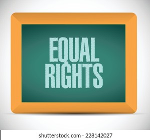 equal rights message illustration design over a white background