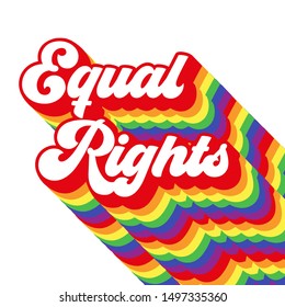 Equal rights vector sign illustration