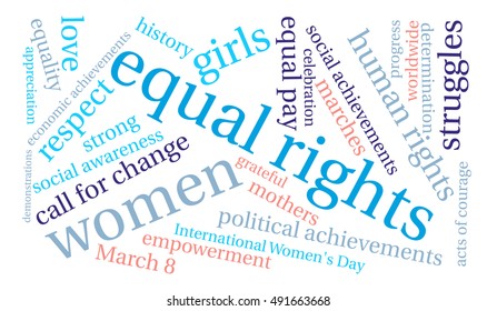 Equal Rights Word Cloud On White Stock Vector (Royalty Free) 491663668 ...