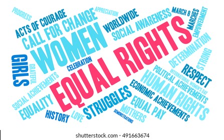 Equal Rights Word Cloud On White Stock Vector (royalty Free) 491663674 