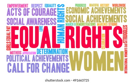 Equal Rights Word Cloud On White Stock Vector (Royalty Free) 491663725 ...