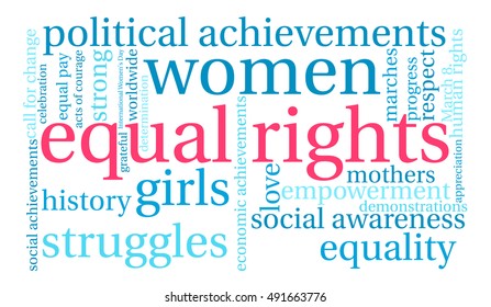 Equal Rights Word Cloud On White Stock Vector (Royalty Free) 491663776 ...