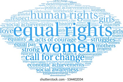 Equal Rights word cloud on a white background.   