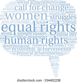 Equal Rights word cloud on a white background.   