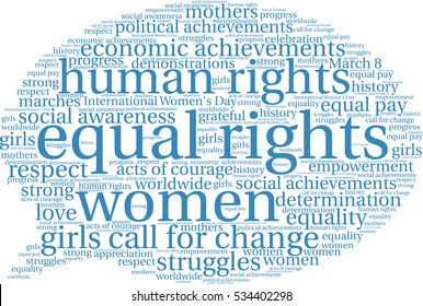 Equal Rights Word Cloud On White Stock Vector (Royalty Free) 534402298 ...