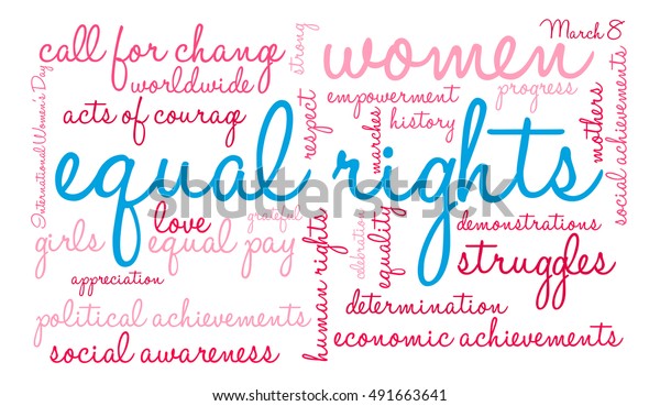 Equal Rights Word Cloud On White Stock Vector (Royalty Free) 491663641 ...