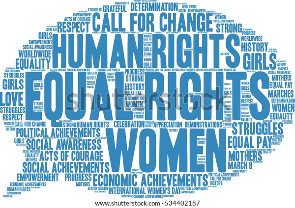 Equal Rights Word Cloud On White Stock Vector (Royalty Free) 534402187 ...