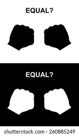 equal rock hand, rock-rock, rock hand vector