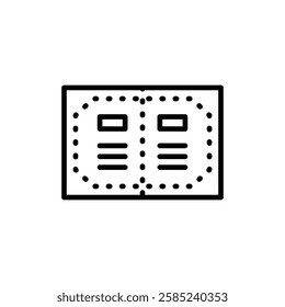 Equal Security Icon Flat vector set outline