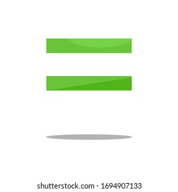 Equal sign symbol. Vector illustration