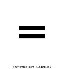 equal sign vector icon. equal sign sign on white background. equal sign icon for web and app