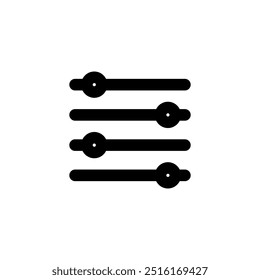 Equaliser icon vector. Setting icon.