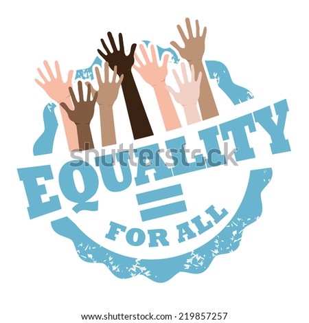 Equality for all stamp EPS 10 vector