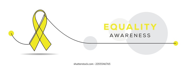 Equality awareness ribbon, banner design.