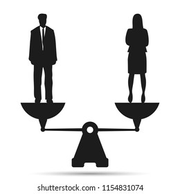 Equality between men and women. Vector illustration